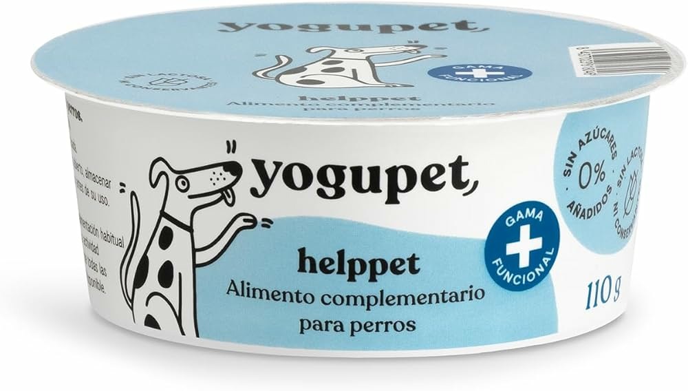 Yaourt pasteurisé sans lactose pour chiens - gamme fonctionnelle 110g helppet