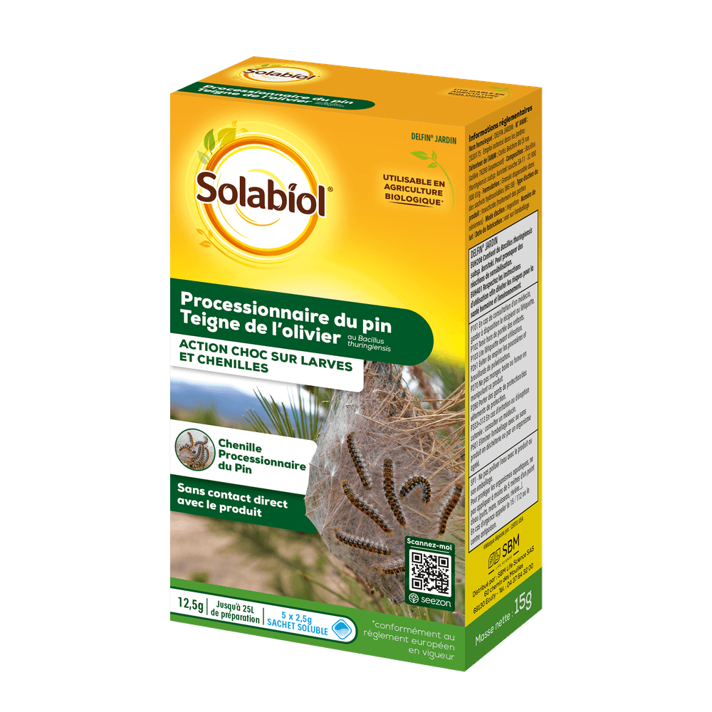 Sopin12 - processionnaires du pin bacillus - traitement efficace - jusqu'à 25l de solution - utilisable en agriculture biologique