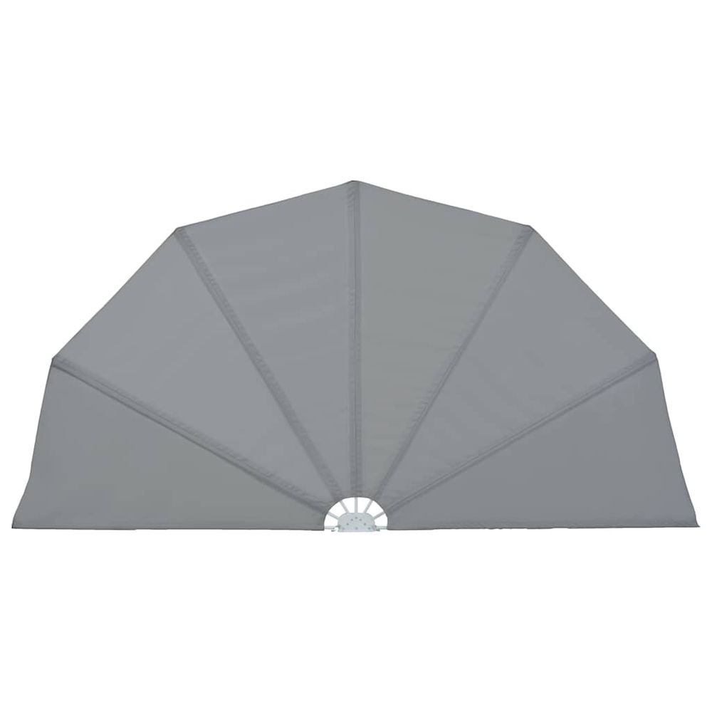 Auvent latéral pliable de terrasse gris 200 cm