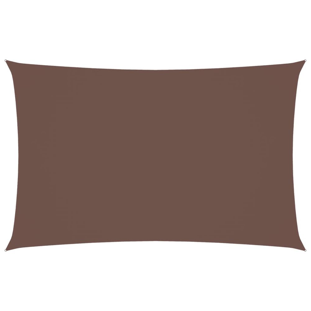 Voile de parasol tissu oxford rectangulaire 2,5x5 m marron
