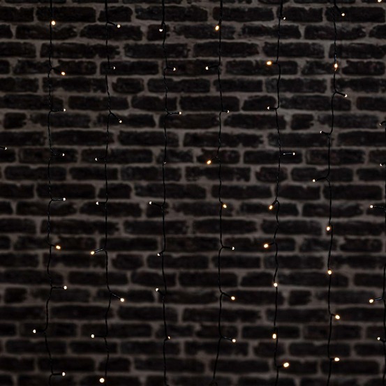 Rideau de façade extérieur 204 led blanc chaud