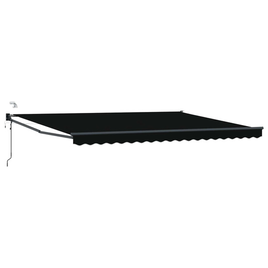 Auvent rétractable électrique noir 4 × 3 m