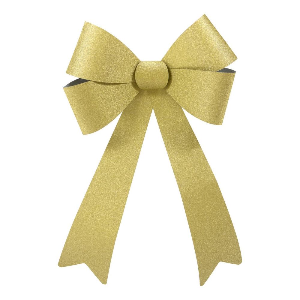 Nœud de sapin xl pailleté or 60 x 38 cm