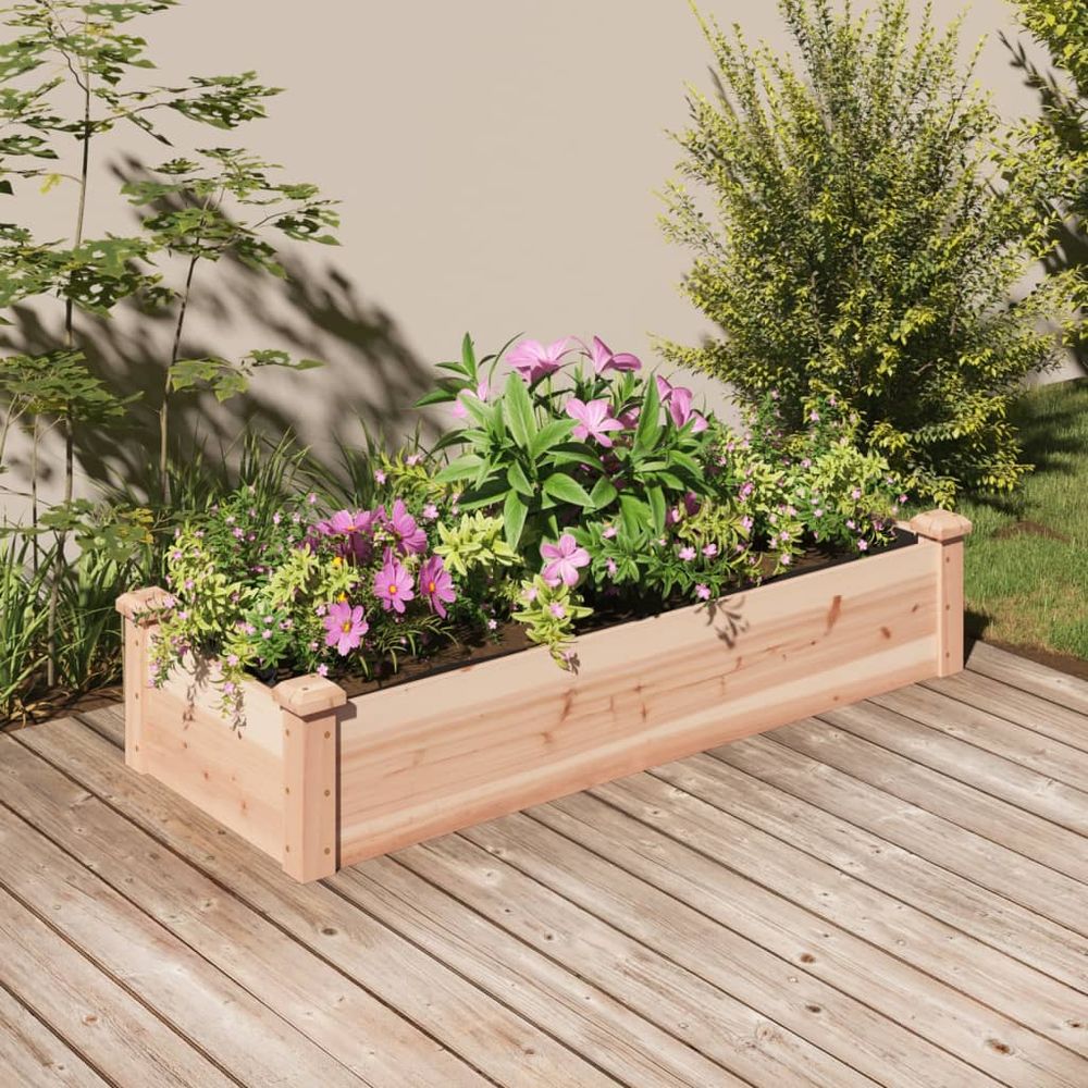 Carré potager en bois de sapin non traité avec doublure 120x45x25cm