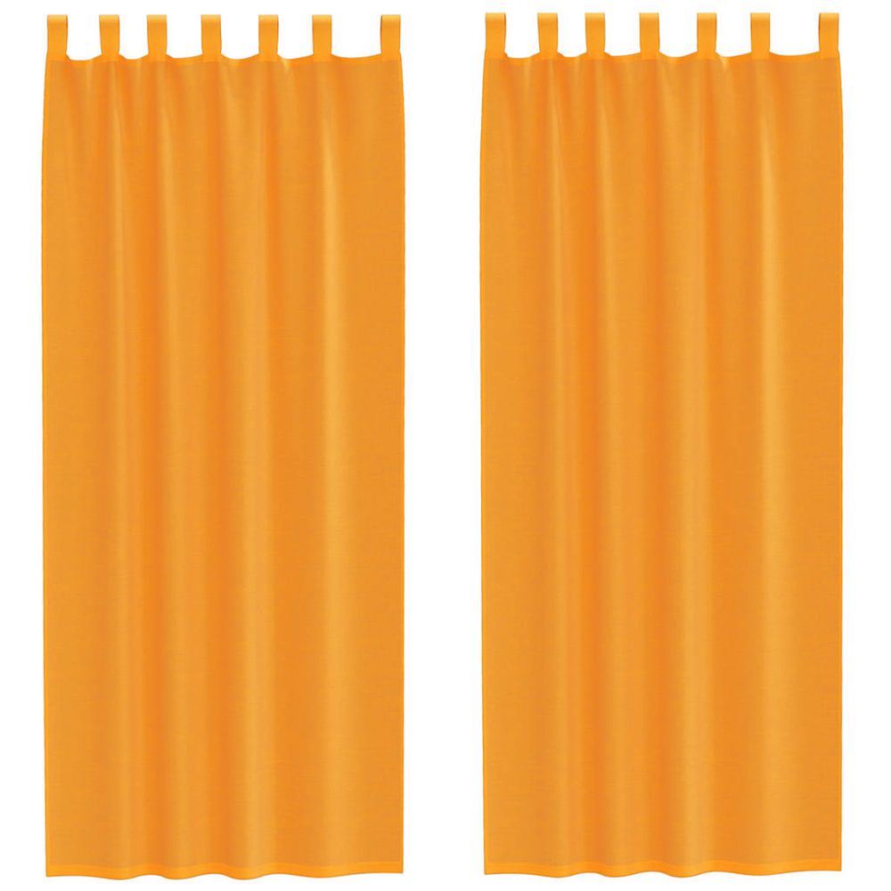 Rideaux en voile avec boucles 2 pcs orange 140x260 cm