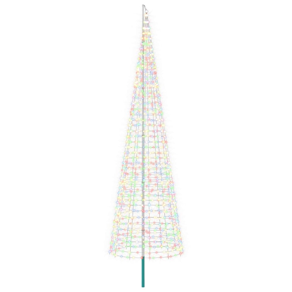 Guirlande lumineuse de sapin de noël avec piquet et mât 500 cm