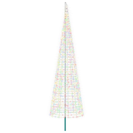 Guirlande lumineuse de sapin de noël avec piquet et mât 500 cm