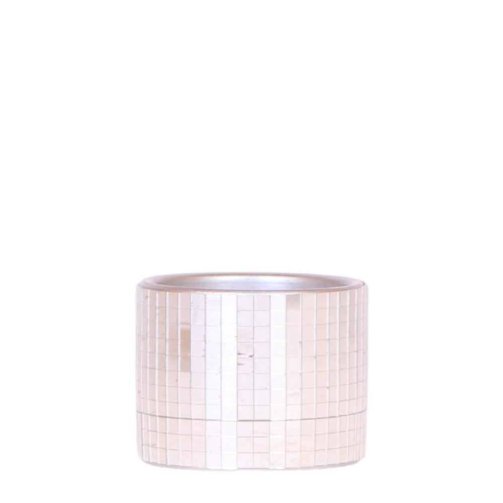 Cache-pot céramique effet miroir - éclat disco glamour - pot de 6cm