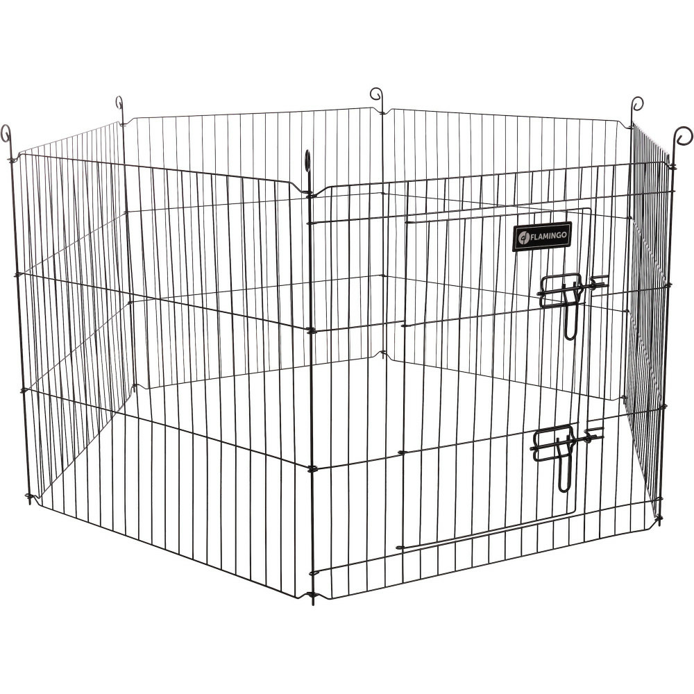 Enclos zippo noir ø 120 × hauteur 60 cm pour lapin