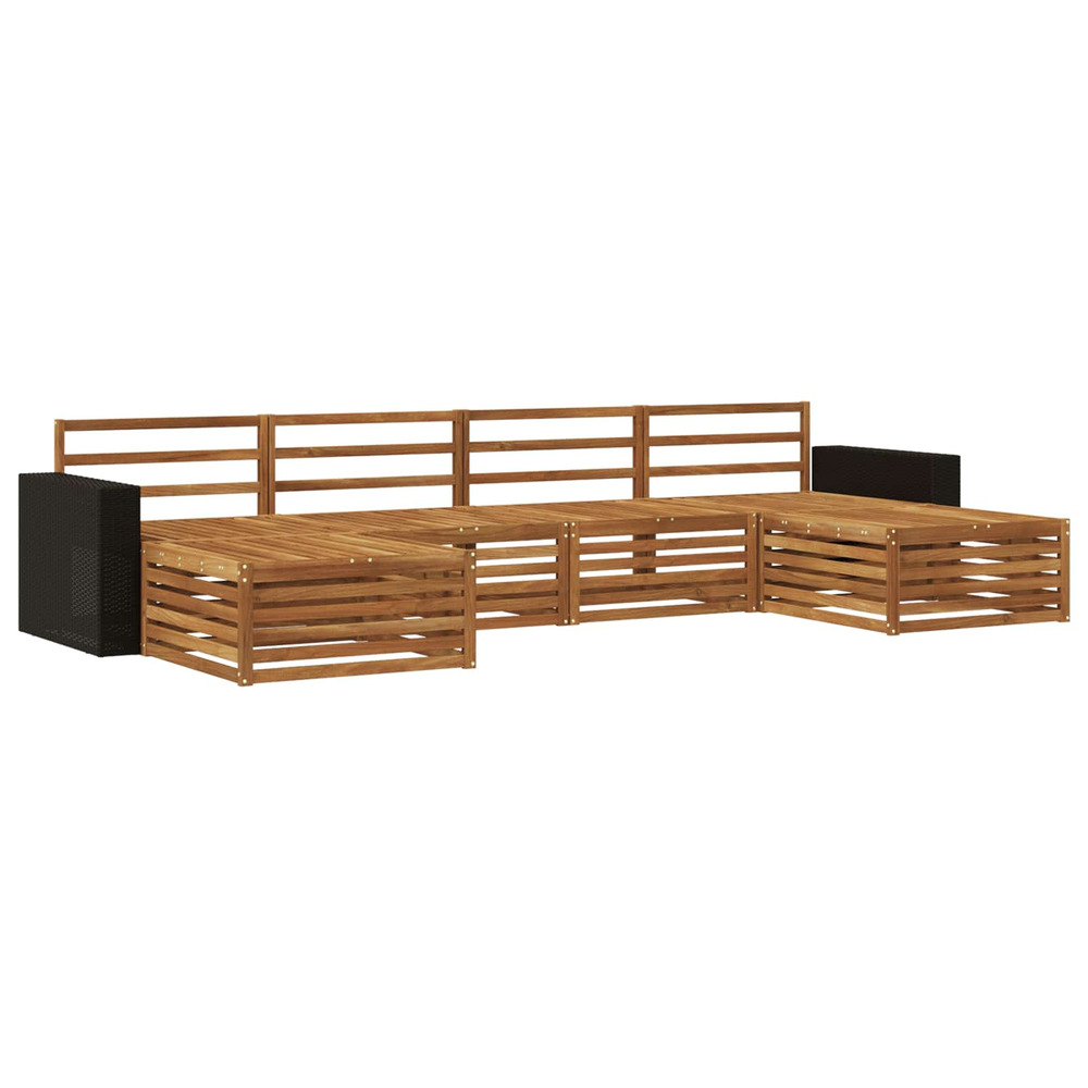 Ensembles de canapés 6 pcs bois d'acacia massif