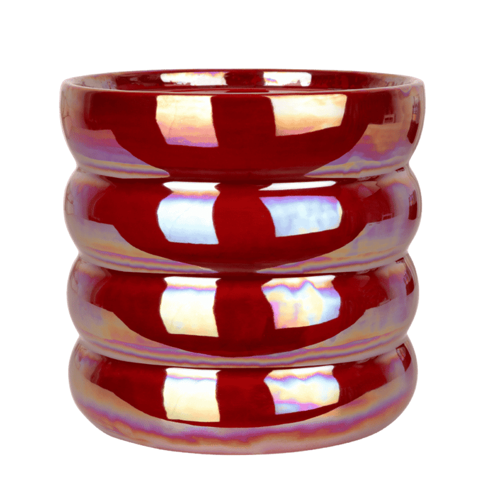 Cache-pot glow rouge - ø12 cm x h12,5 cm