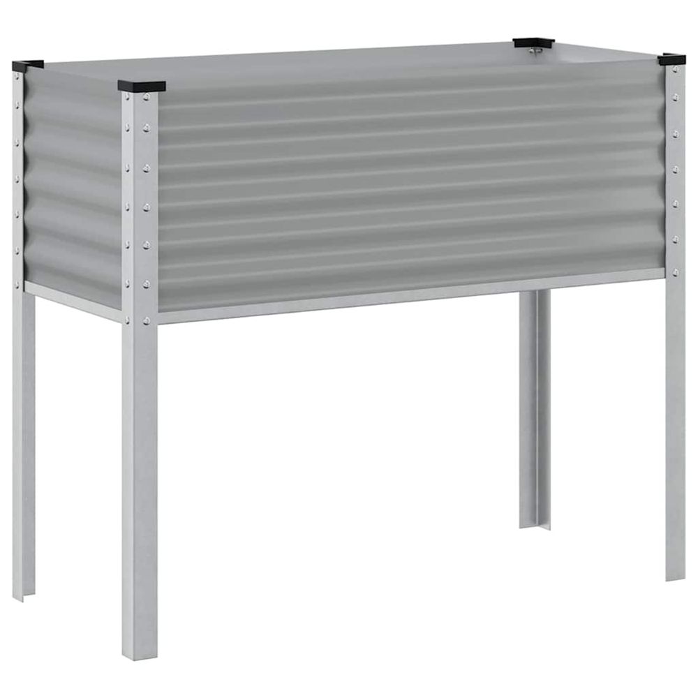 Jardinière d'extérieur gris 100x45x90 cm acier