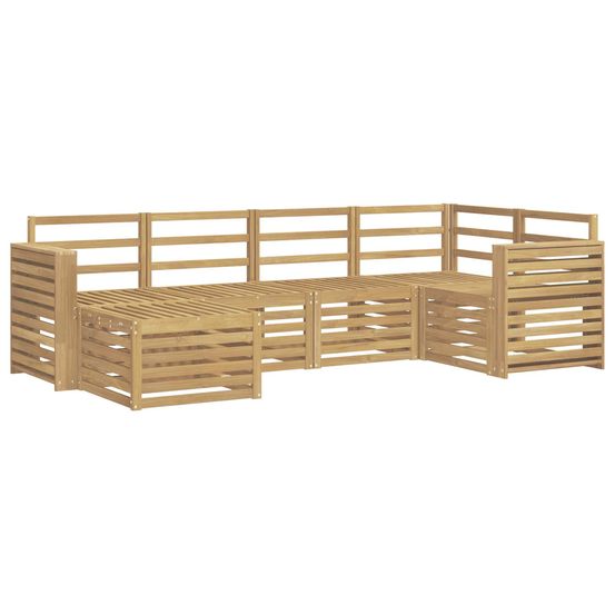 Ensemble de canapés d'extérieur 6 pc blanc polyester