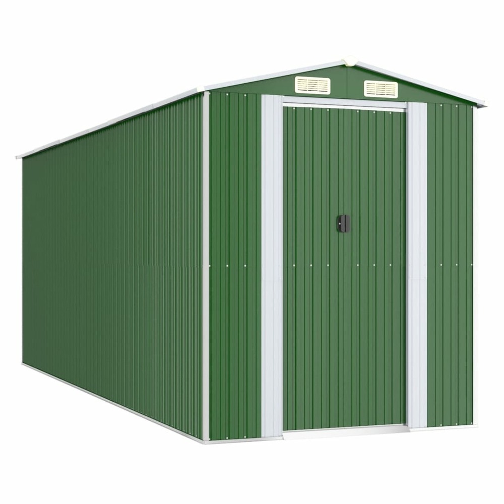 Abri de jardin cabane cabanon maison de stockage remise extérieur hangar outils robuste 192 x 523 x 223 cm acier galvanisé ve