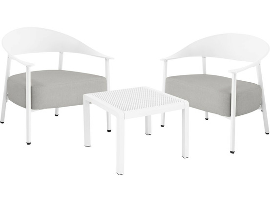 Salon de jardin en métal et plastique