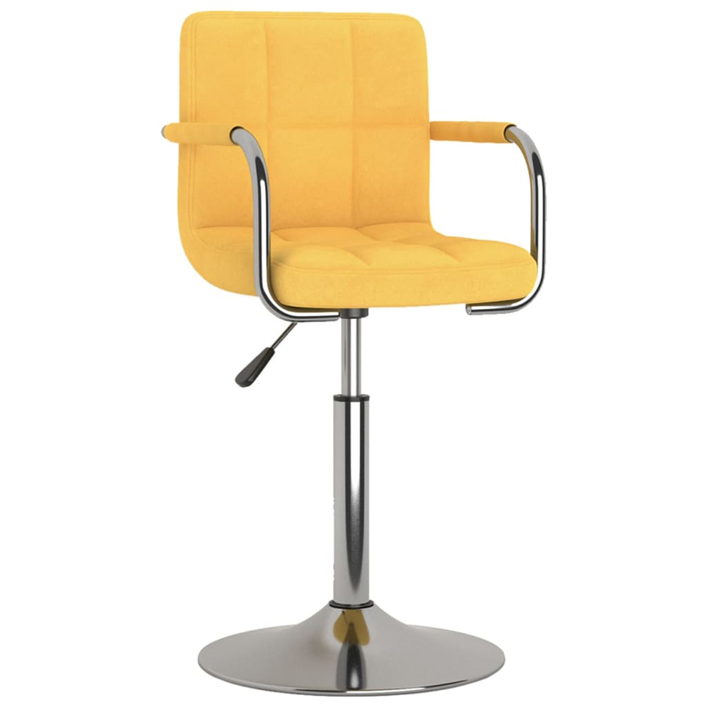Tabouret de bar jaune tissu