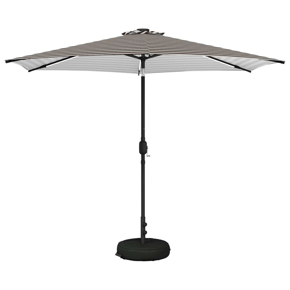 Parasol de jardin avec lumières led et base 3 x 3 m polyester