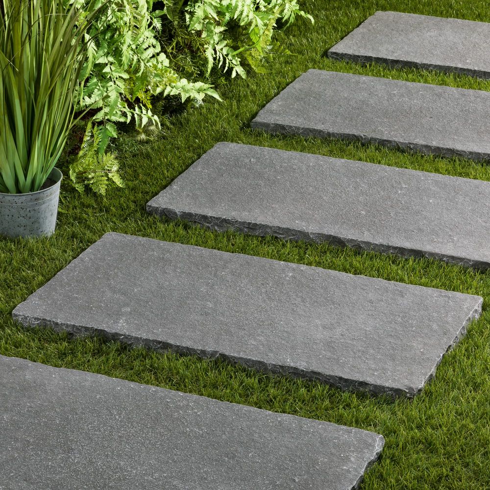 Pas japonais rectangle pierre de tandur gris 80x40x4 cm (à l'unité) - ro'ma nature