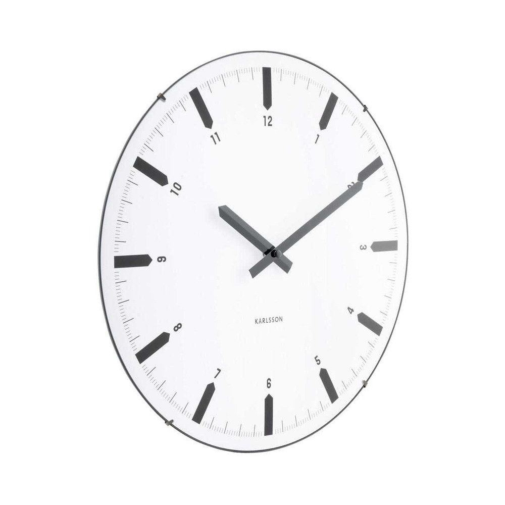 Horloge murale en polypropylène realista dome blanc