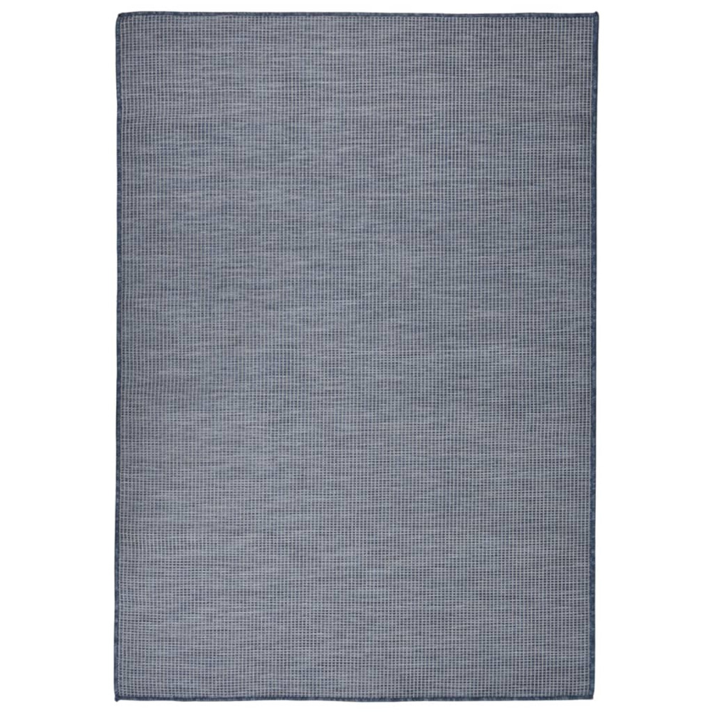 Tapis à tissage plat d'extérieur 160x230 cm bleu