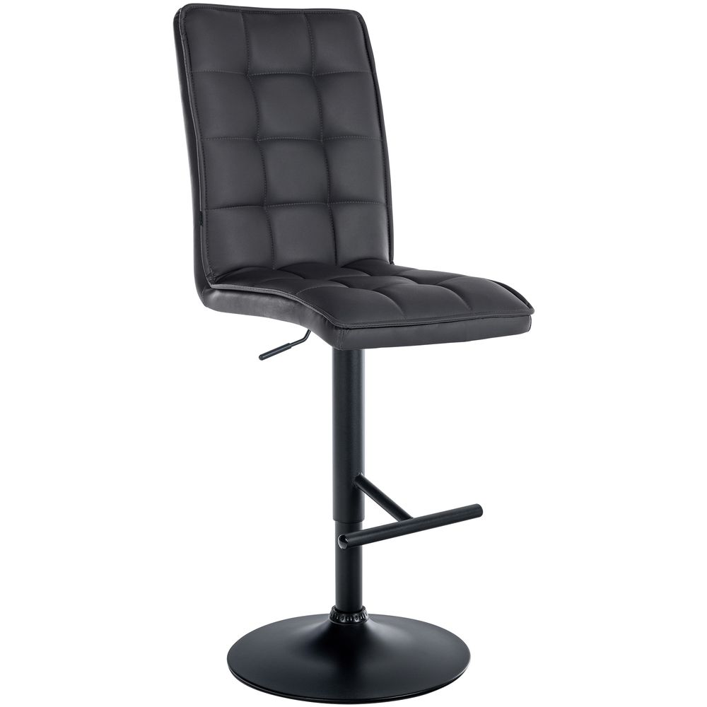 Tabouret de bar peking v2 simili cuir noir