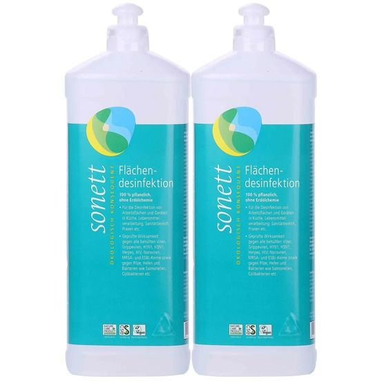 Désinfection surfaces, désinfectant, solution désinfectante, 2 x 1 liter