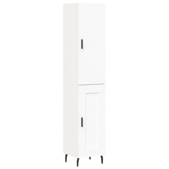 Buffet bahut commode armoire meuble de rangement organisateur cuisine salle de séjour salon haut 34,5 x 34 x 180 cm bois d'in