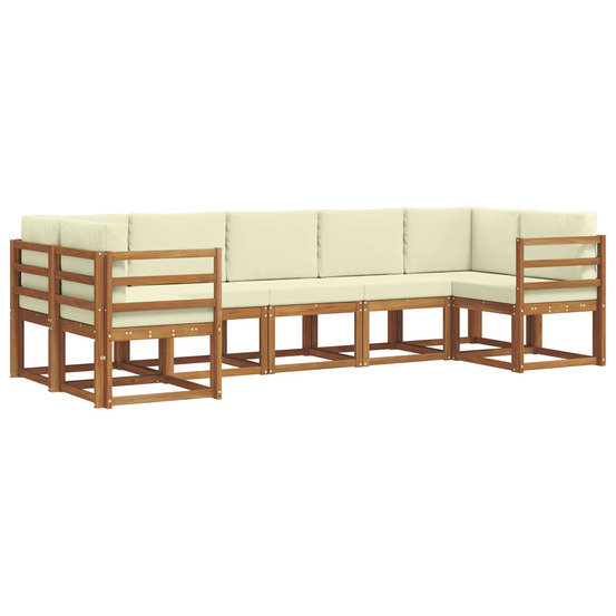 Ensemble de canapés d'extérieur 7 pcs naturel et crème