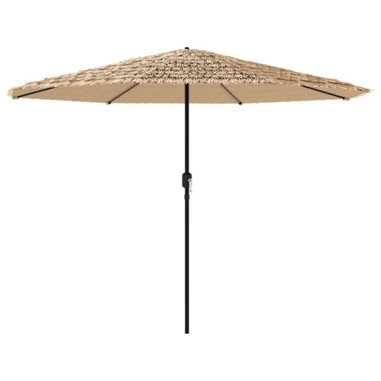 Parasol de jardin avec led et mât en acier marron 324x324x247cm