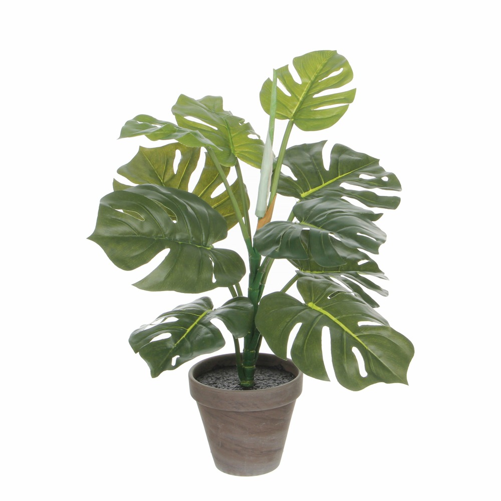 Mica decorations plante artificielle monstera - h48 x ø39 cm - vert