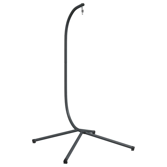 Support de chaise suspendue en forme d'œuf sans panier acier anthracite