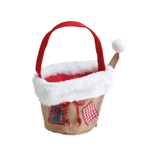 Panier de noël en jute