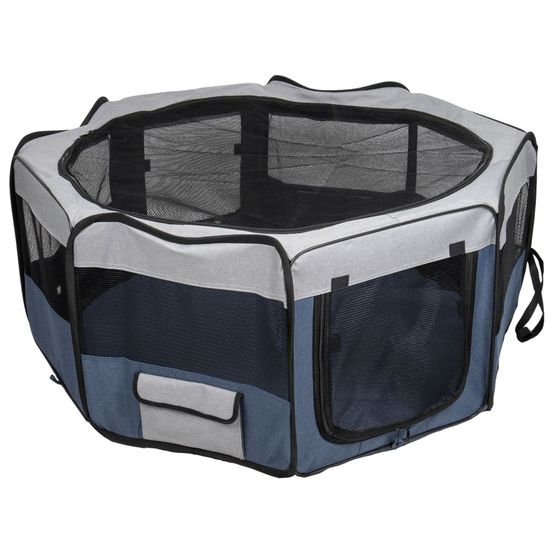 Parc pour animaux de compagnie flavio 116x116x48 cm l bleu