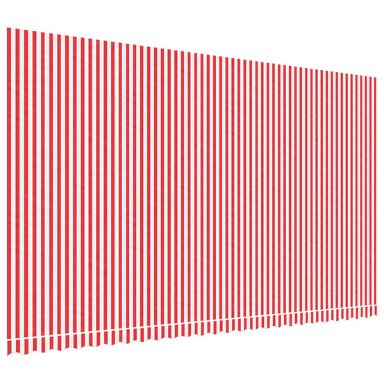 Tissu de remplacement pour auvent rayures rouges et blanches