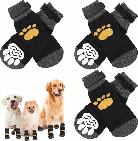 3 paires chaussettes antidérapantes avec sangle de fixation réglable patte jaune l