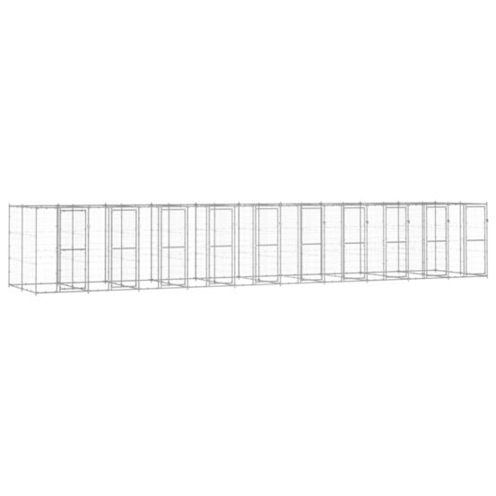 Chenil extérieur acier galvanisé 24,2 m²