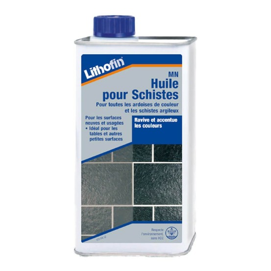 Lithofin mn huile pour schistes 1 l - hydrofuge anti-taches intensificateur de couleur