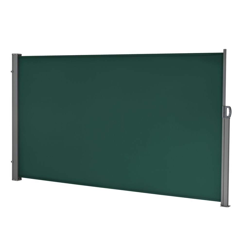 Store pour balcon latéral acier polyester 160 x 300 cm vert foncé