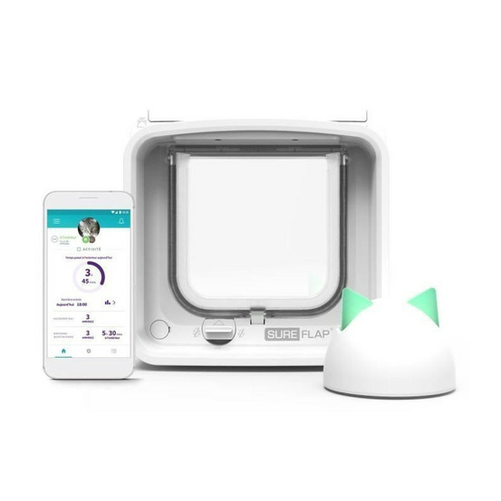 Sureflap chatiere connect a puce electronique + hub - idscfwtb1 - blanc