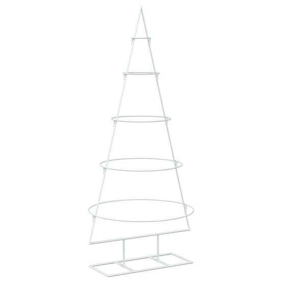 Sapin de noël en métal avec support kuopio 125 cm acier blanc