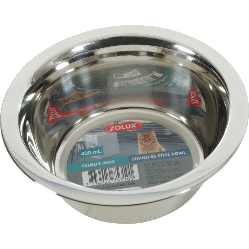 Gamelle ecuelle inox 400 ml pour chat