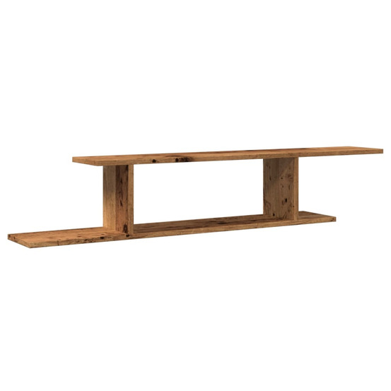 Étagère tv murale vieux bois 125x18x23 cm bois d'ingénierie