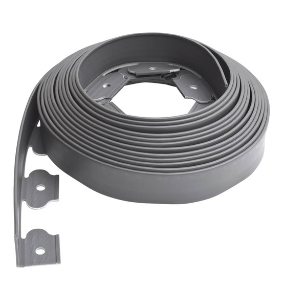 Bordure de jardin 5 cm x 10 m gris