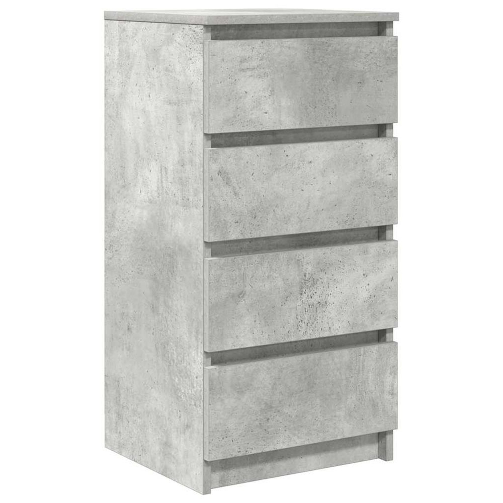 Buffet gris béton 37,5x35x76 cm bois d'ingénierie