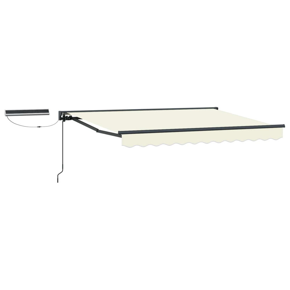 Auvent rétractable électrique crème et anthracite 3 x 2 m