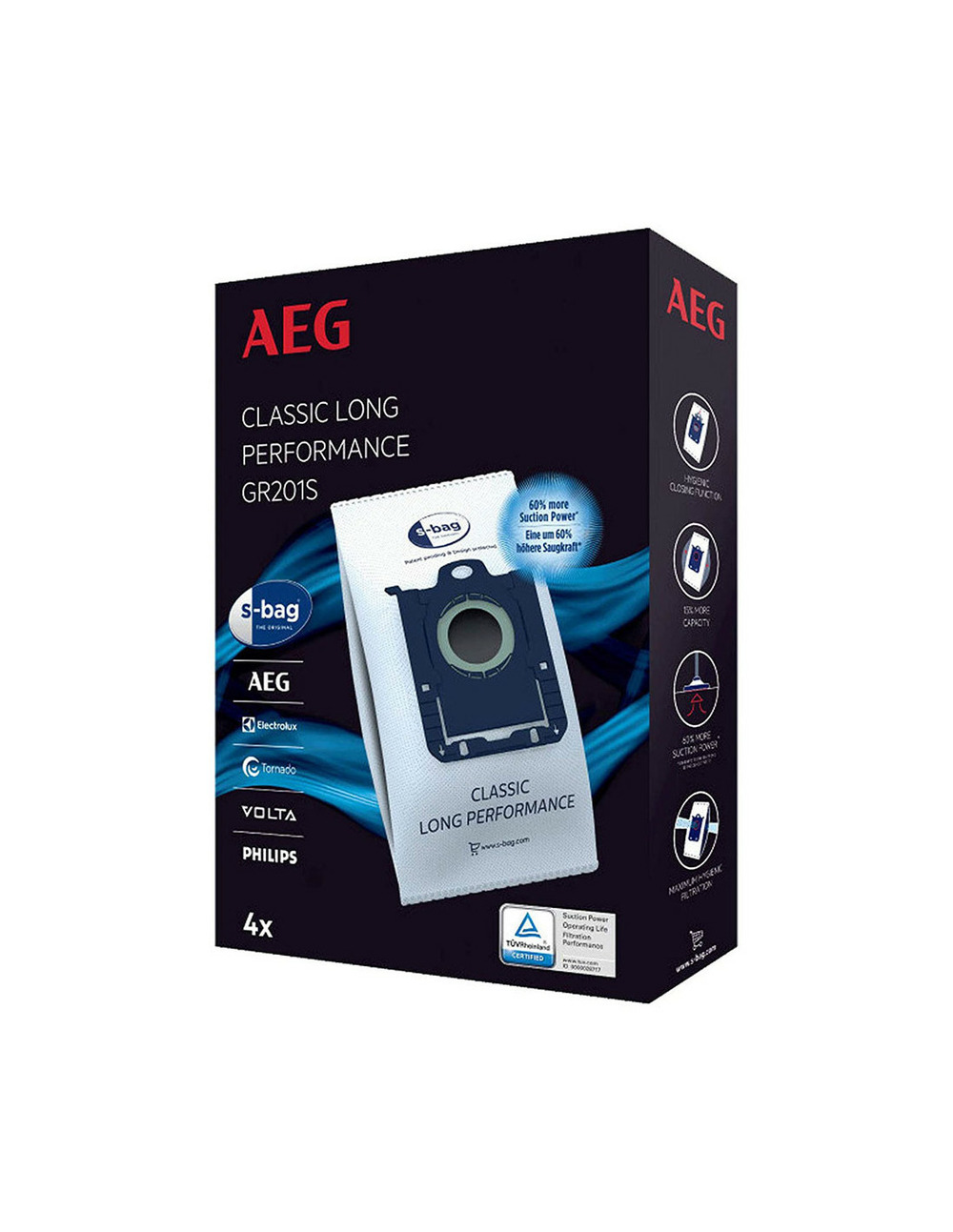 Sac de rechange silex pour aspirateur electrolux, philips, aeg