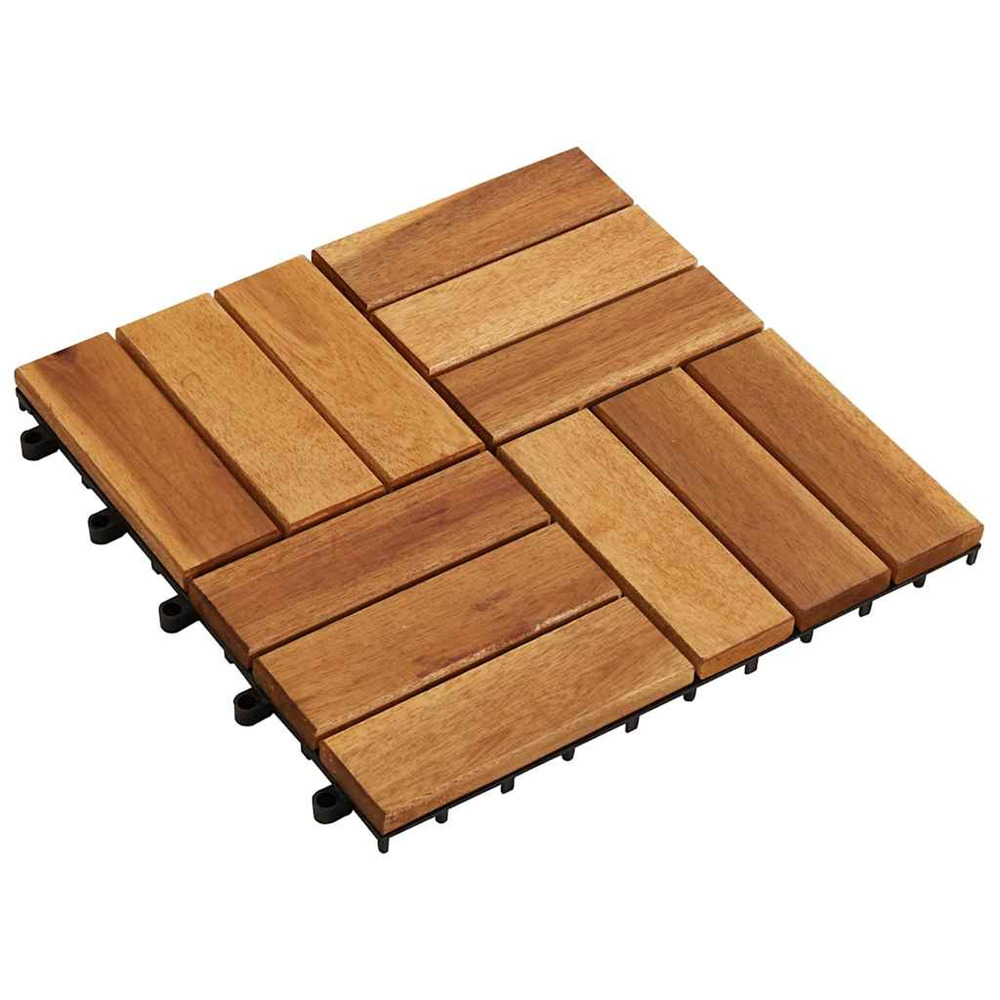 Carreaux de terrasse 30x30 cm 10 pcs acacia
