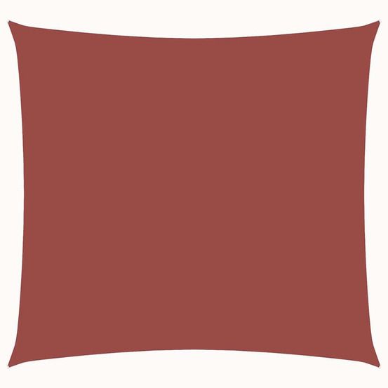 Voile de parasol tissu oxford carré 2,5x2,5 m terre cuite