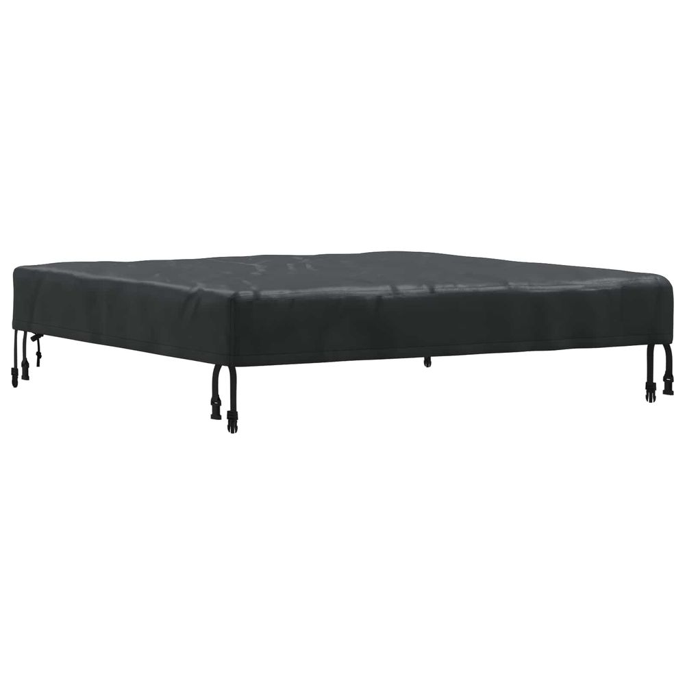Housse de table 112 x 112 x 15 cm carré imperméable noir