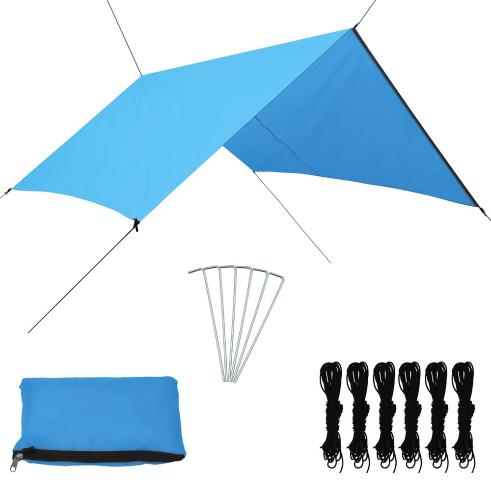 Voile d'ombrage 3x2,85 m Bleu